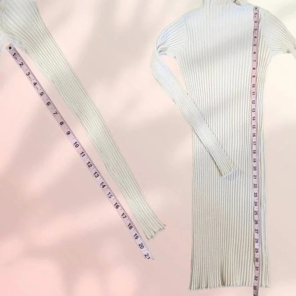 JOHN ELLIOTT GINZA RIb Long Sleeve Mock Mini Dress in Feather - Picture 12 of 15